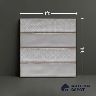 Faux Subway  Tile TL 07257 C Sintra 5006 Luster 1 ft x 1 ft Ceramic Matte Finish - 9 mm  | 2 mm Spacer is Mandatory | Please Expect a Slight Variation of Pattern (Sample)